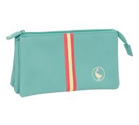 Safta EL GANSO BASICS - Triple Pencil Case, Children's Pencil Case, Ideal for School Age Children, Comfortable and Versatile, Quality and Resistance, 22 x 3 x 12 cm, blue, M, Casual