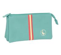 Safta EL GANSO BASICS - Triple Pencil Case, Children's Pencil Case, Ideal for School Age Children, Comfortable and Versatile, Quality and Resistance, 22 x 3 x 12 cm, blue, M, Casual