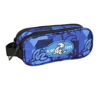 Safta EL NIÑO ROLLER - Double Child's Pencil Case, Children's Pencil Case, Ideal for School Age Children, Comfortable and Versatile, Quality and Resistance, 21 x 6 x 8 cm, Blue/Black, M, Casual