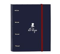 Safta EL OCTOPO - 4 Ring Binder 35 cm with 100 A4 Sheets, Ideal for Children of Different Ages, Comfortable and Versatile, Quality and Resistance, 27 x 3.5 x 32 cm, navy, M, Casual