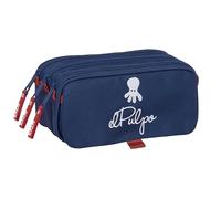 Safta EL OCTOPO - Triple Big Pencil Case, Children's Pencil Case, Ideal for School Age Children, Comfortable and Versatile, Quality and Resistance, 21.5 x 8 x 10 cm, navy, M, Casual