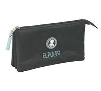 Safta EL OCTOPO - Triple Pencil Case, Children's Pencil Case, Ideal for Children of School Age, Comfortable and Versatile, Quality and Resistance, 22 x 3 x 12 cm, grey, M, Casual