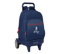 Safta EL Octopus - Large Backpack with Wheels, Compact Evolution, Removable, Ideal for Children of Different Ages, Comfortable and Versatile, Quality and Resistance, 33 x 22 x 45 cm, navy, M, Casual