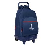 Safta EL Octopus - Large Backpack with Wheels, Compact, Removable, Ideal for Children of Different Ages, Comfortable and Versatile, Quality and Resistance, 33 x 22 x 45 cm, navy, M, Casual