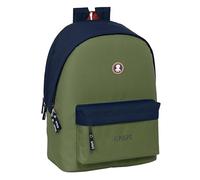 Safta EL PULPO - Laptop Backpack 15.6 Inch and USB, Ideal for Young People of Different Ages, Recycled Fabric, Comfortable and Versatile, Quality and Resistance, 31 x 18 x 44 cm, Khaki Green/Navy Blue