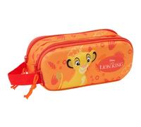 Safta EL Rey Leon 3D - Double 3D Pencil Case, Children's Pencil Case, Ideal for School Age Children, Comfortable and Versatile, Quality and Resistance, 21 x 6 x 8 cm, Orange, Orange, Estándar, Casual
