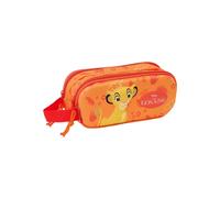 Safta EL Rey Leon 3D - Double 3D Pencil Case, Children's Pencil Case, Ideal for School Age Children, Comfortable and Versatile, Quality and Resistance, 21 x 6 x 8 cm, Orange, Orange, Estándar, Casual