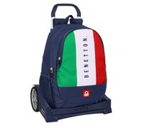 Safta Evolution Trolley Benetton Flag Wheeled Backpack