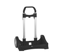safta Evolution Trolley for School Backpacks Foldable Lightweight, Black (Black) - 077545