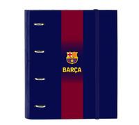 Safta F.C. Barcelona 1st Team 25/26 - Folder 4 Rings of 35 cm with 100 A4 Sheets, Ideal for Children of Different Ages, Comfortable and Versatile, Quality and Resistance, 27 x 3.5 x 32 cm, Blue