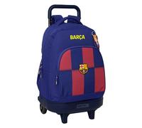 Safta F.C. Barcelona 1st Team 25/26 - Large Backpack with Wheels, Compact, Removable, Ideal for Children of Different Ages, Comfortable and Versatile, Quality and Resistance, 33 x 22 x 45 cm, Blue