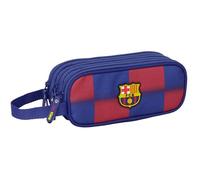 Safta F.C. Barcelona 1st Team 25/26 - Triple Zip Pencil Case, Children's Pencil Case, Ideal for Children from 5 to 14 Years, Comfortable and Versatile, Quality and Resistance, 21 x 7 x 8.5 cm, Blue