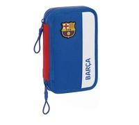 Safta F.C. Barcelona 2nd Equipment - Children's School Pencil Case, Colour Pencil Case, with 28 Tools Included, Ideal for Children from 5 to 14 Years, Comfortable and Versatile, 12.5 x 4 x 19.5 cm,