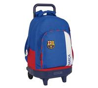Safta F.C. Barcelona 2nd Equipment - Large Backpack with Wheels, Compact, Removable, Ideal for Children of Different Ages, Comfortable and Versatile, Quality and Resistance, 33 x 22 x 45 cm, Blue and