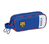 Safta F.C. Barcelona 2nd Team - Children's Double Pencil Case, Children's Pencil Case, Ideal for School Ages, Comfortable and Versatile, Quality and Resistance, 21 x 6 x 8 cm, Blue and Garnet, Blue /