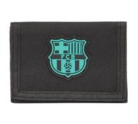 Safta F.C. Barcelona 3rd Team - Wallet with Headboard, Wallet Wallet, Purse, Comfortable and Versatile, Quality and Resistance, 12.5 x 9.5 cm, Black, Black/White, Estándar, Casual