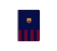 SAFTA F.C. Barcelona - Notebook Folio 80 Sheets Hard Cover 1 Design, Ideal for Children of Different Ages, Comfortable and Versatile, Quality and Resistance, 21.5 x 1 x 31 cm, Navy Blue/Maroon