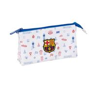 Safta - FC Barcelona Triple School Pencil Case Preschool, Children's School Pencil Case with 3 Separate Compartments with Zip, Measures 22 x 3 x 12 cm, School Pencil Case 3 Compartments