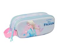 Safta Frozen 3D - Double 3D Pencil Case, Children's Pencil Case, Ideal for School-Aged Children, Comfortable and Versatile, Quality and Resistance, 21 x 6 x 8 cm, Lilac Colour, lilac, Estándar, Casual
