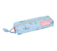 Safta Frozen Ice Magic - Children's Rectangular Pencil Case, Children's Pencil Case, Ideal for School Age Children, Comfortable and Versatile, Quality and Resistance, 22 x 7 x 40 cm, light blue, M,