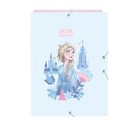 Safta Frozen Ice Magic - Folio Folder with 3 Flaps, Ideal for Children of Different Ages, Comfortable and Versatile, Quality and Resistance, 26 x 36.5 cm, light blue, M, Casual