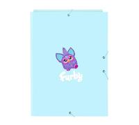 Safta FURBY - Folio Folder with 3 Flaps, Ideal for Children of Different Ages, Comfortable and Versatile, Quality and Resistance, 26 x 36.5 cm, sky blue, M, Casual