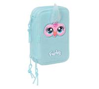FURBY - School Pencil Case with 37 Tools Included, Children's Pencil Case, Child, Ideal for Children from 5 to 14 Years, Comfortable and Versatile, Quality and Resistance, 12.5 x 5.5 x 19.5 cm, sky