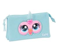 Safta FURBY - Triple Pencil Case, Children's Pencil Case, Ideal for School-Aged Children, Comfortable and Versatile, Quality and Resistance, 22 x 3 x 12 cm, sky blue, M, Casual