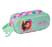 safta GABBY'S DOLLHOUSE 3D Double Pencil Case, 3D Pencil Case for Children, Ideal for School Children, Comfortable and Versatile, Quality and Durability, 21 x 6 x 8 cm, Multicoloured, M, Casual