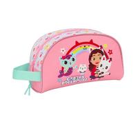 Safta - Gabby's Dollhouse Adaptable Toiletry Bag, Children's School Organizer with Side Handle, School Toiletry Bag, Measures 26 x 9 x 16 cm