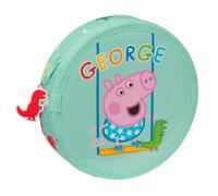 Safta George Round Pencil Case, with 18 Pieces, Easy Cleaning, Children's Pencil Case, Child, Ideal for Children from 5 to 14 Years, Comfortable and Versatile, Quality and Resistance, 21 x 3.5 cm,