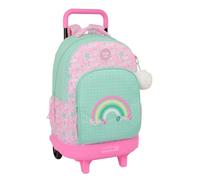 Safta GLOWLAB AMAZING - Large Backpack with Wheels, Compact, Removable, Ideal for Children of Different Ages, Comfortable and Versatile, Quality and Resistance, 33 x 22 x 45 cm, multicoloured, M,