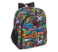 SAFTA GRAFFITI COLORS - Children's School Backpack, Adaptable to Trolley, Ideal for School Ages, Comfortable and Versatile, Quality and Resistance, 32 x 12 x 38 cm