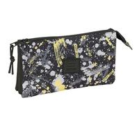 SAFTA Graffiti Splash - Triple Pencil Case, Children's Pencil Case, Ideal for School Age Children, Comfortable and Versatile, Quality and Resistance, 22 x 3 x 12 cm