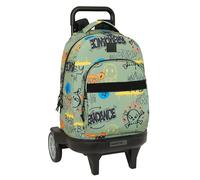SAFTA GRAFFITI ZONE - Large Backpack with Wheels, Compact Evolution, Removable, Ideal for Children of Different Ages, Comfortable and Versatile, Quality and Resistance, 33 x 22 x 45 cm