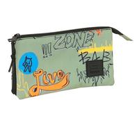 SAFTA GRAFFITI ZONE - Triple Pencil Case, Children's Pencil Case, Ideal for School Age Children, Comfortable and Versatile, Quality and Resistance, 22 x 3 x 12 cm