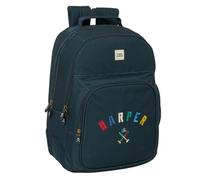 Safta HARPER & NEYER - Children's School Backpack, Ideal for Children of Different Ages, Comfortable and Versatile, Quality and Resistance, 32 x 15 x 42 cm, navy, M, Casual
