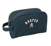 Safta HARPER & NEYER - Children's School Toiletry Bag with Handle, Children's Toiletry Bag, Easy Cleaning, Comfortable and Versatile, Quality and Resistance, 24 x 10 x 15 cm, navy, M, Casual