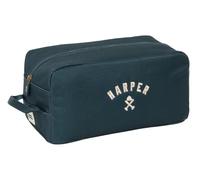 Safta HARPER & NEYER - Medium Shoe Rack, Multi-purpose, Pencil Case, Sport, Extracurricular Shoes, Football, Comfortable and Versatile, 34 x 18 x 15 cm, navy, M, Casual