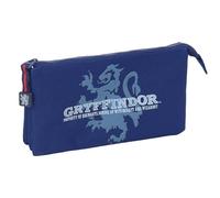 HARRY POTTER CAPTAIN - Triple Pencil Case, Children's Pencil Case, Ideal for School Age Children, Comfortable and Versatile, Quality and Resistance, 22 x 3 x 12 cm, navy, M, Casual