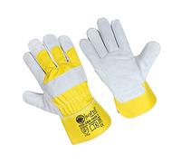 SAFTA Heavy Duty Gardening Gloves Thorn Proof, Gardening Gift for Men & Ladies, Garden Gauntlet, Thermal, Gripper, Rigger. (L(09), Green) (Yellow, X-Large)