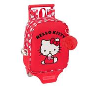Safta HELLO KITTY ICONIC - Nursery Backpack with Trolley, Ideal for Children of Different Ages, Comfortable and Versatile, Quality and Resistance, 22 x 10 x 27 cm, Red/White, M, Casual