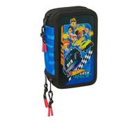 Safta Hot Wheels Let's Race - School Pencil Case with 37 Tools Included, Children's Pencil Case, Child, Ideal for Children from 5 to 14 Years, Comfortable and Versatile, Quality and Resistance, 12.5 x