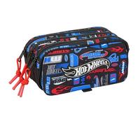 Safta HOT WHEELS - Triple Big Pencil Case, Children's Pencil Case, Ideal for School Age Children, Comfortable and Versatile, Quality and Resistance, 21.5 x 8 x 10 cm, multicoloured, M, Casual