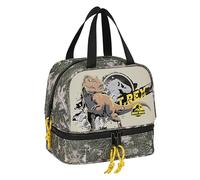 Safta Jurassic World Warning - Lunch Box, Pencil Case, Quality and Maximum Resistance, Meal, Recreation, Snack and Breakfast, 20 x 15 x 20 cm, Grey, Grey, Estándar, Casual