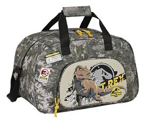 Safta Jurassic World Warning - Sports Bag, Backpack, Ideal for Children of Different Ages, Comfortable and Versatile, Quality and Resistance, 40 x 23 x 24 cm, Grey, Grey, Estándar, Casual