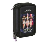Safta K-POP DEMON HUNTERS SOUND - School Pencil Case with 37 Tools Included, Children's Pencil Case 5 to 14 Years, 12.5x5.5x19.5 cm