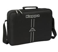 Safta KAPPA Dark - Extra School Wallet, Pencil Case, Shoulder Bag, Comfortable and Versatile, Quality and Resistance, 38 x 6 x 28 cm, Black/White, M, Casual