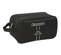 Safta KAPPA DARK - Medium Shoe Rack, Multipurpose, Pencil Case, Sport, Extracurricular Shoes, Football, Comfortable and Versatile, 29 x 14 x 15 cm, Black/White, M, Casual