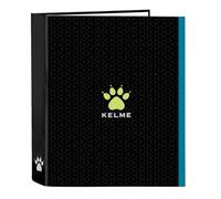 Safta KELME IRON - Folio Folder 4 Rings, Ideal for Children of Different Ages, Comfortable and Versatile, Quality and Resistance, 27 x 6 x 33 cm, Black/White, M, Casual